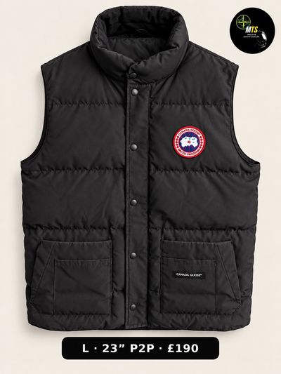 2495 Canada Goose Black Padded Vest 23” p2p
