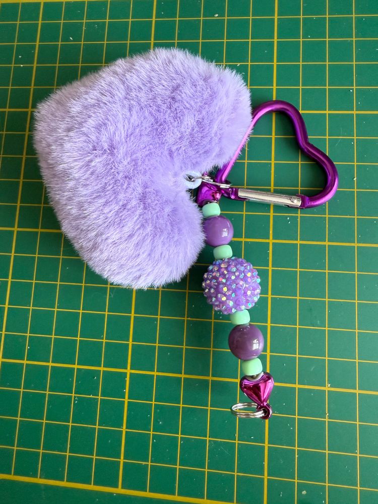 Other Plush Heart Keychains With Decorative Beads And Charms product image