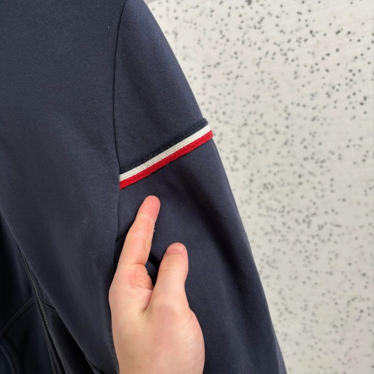Moncler Navy Maglia Zip Through Hoodie imagen 4