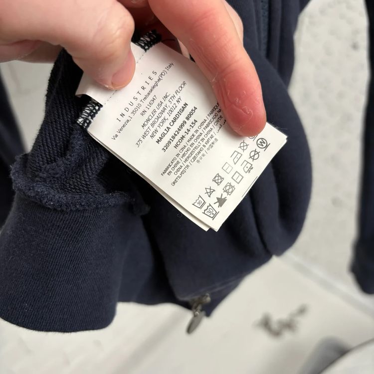 Moncler Navy Maglia Zip Through Hoodie imagen 8