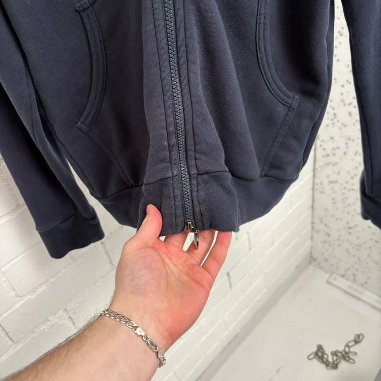 Moncler Navy Maglia Zip Through Hoodie imagen 5