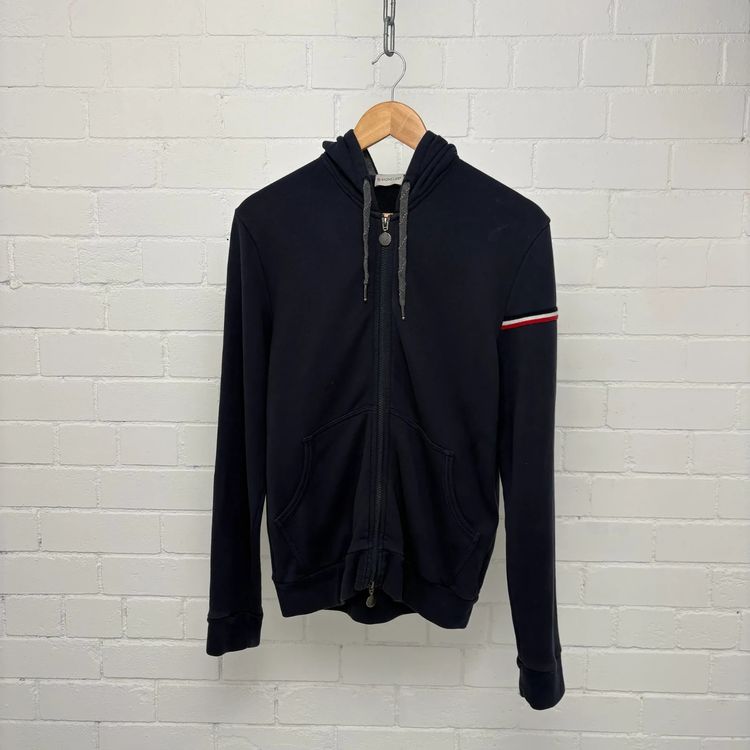 Moncler Navy Maglia Zip Through Hoodie imagen 1
