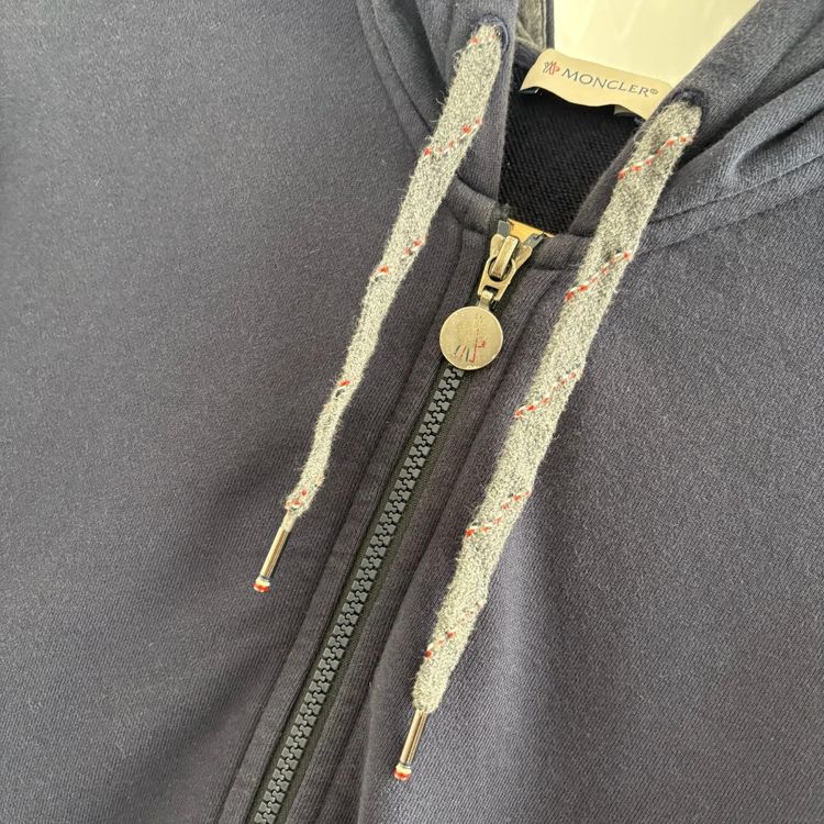 Moncler Navy Maglia Zip Through Hoodie imagen 3