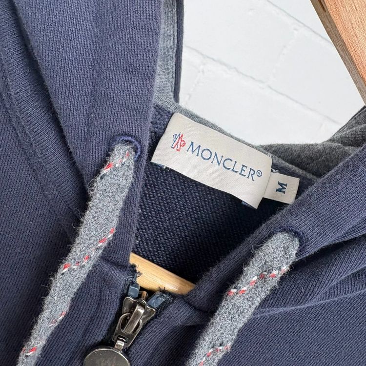 Moncler Navy Maglia Zip Through Hoodie imagen 2