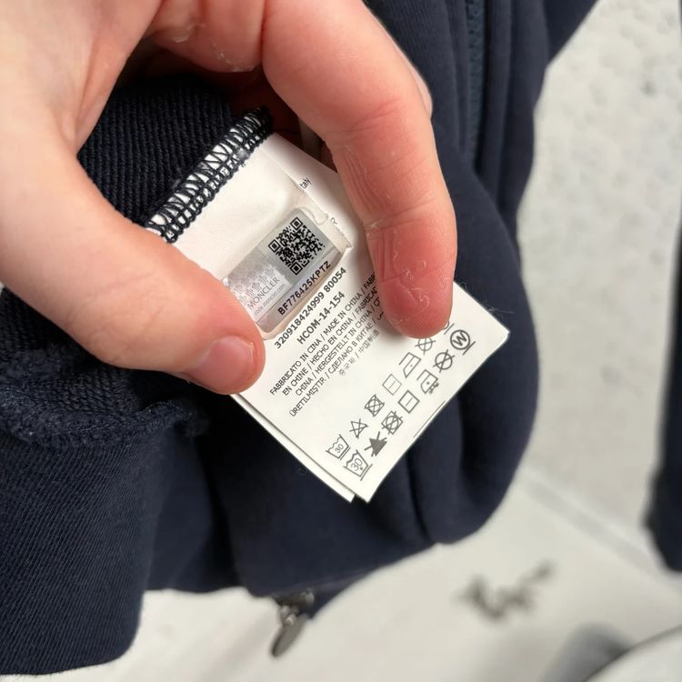 Moncler Navy Maglia Zip Through Hoodie imagen 7