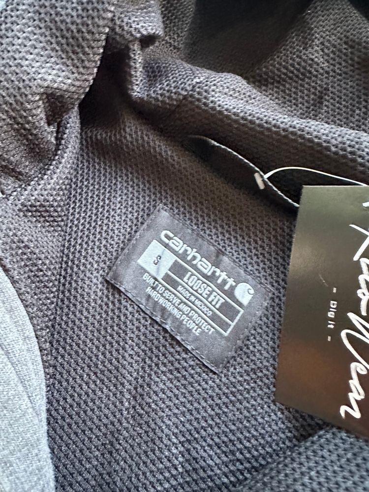 Carhartt Grey Zip-Up Hoodie (S/M) image 4