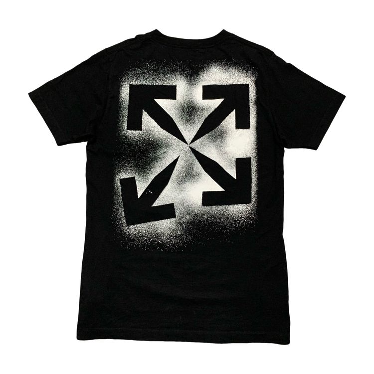 Off White Medium Stencil Arrows Black Tee Virgil Abloh