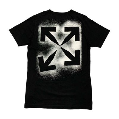 Off White Medium Stencil Arrows Black Tee Virgil Abloh