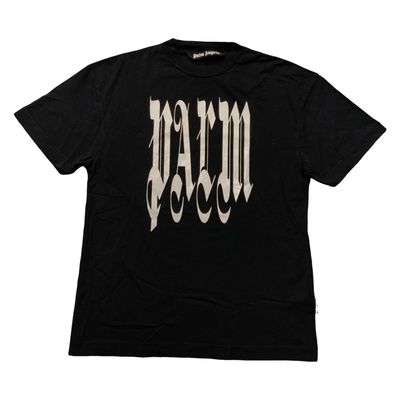 Palm Angels Small Tee Gothic Logo Black T-Shirt