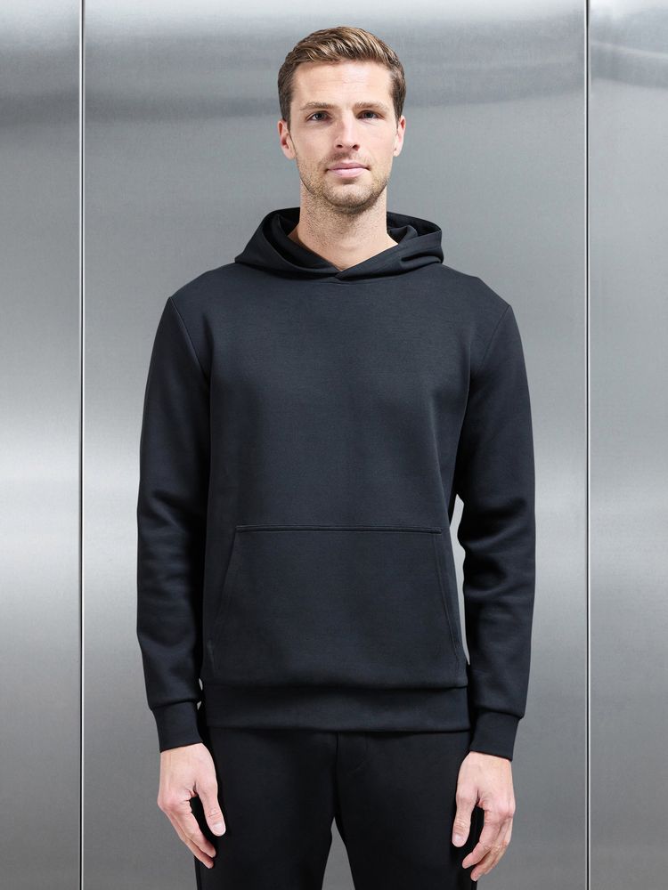 Interlock Jersey Essential Hoodie in Black