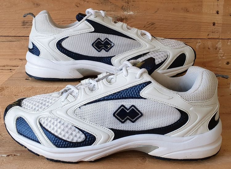 Vintage Trainers Errea Classic Swift Low Textile Trainers UK9/US10/EU44 White/Dark Blue/Gold product image