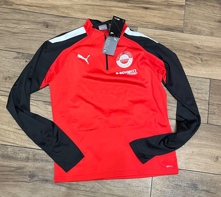 Puma Red And Black Slim Fit Sports Top