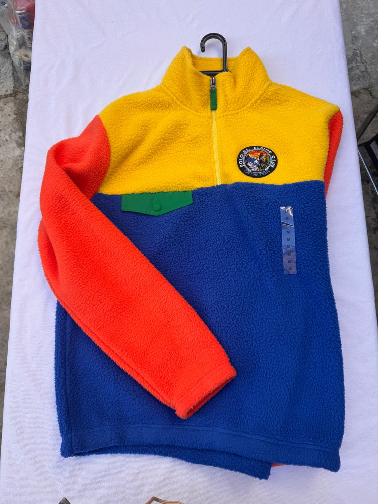 RALPH LAUREN QUATER ZIP colour block fleece jacket image 3