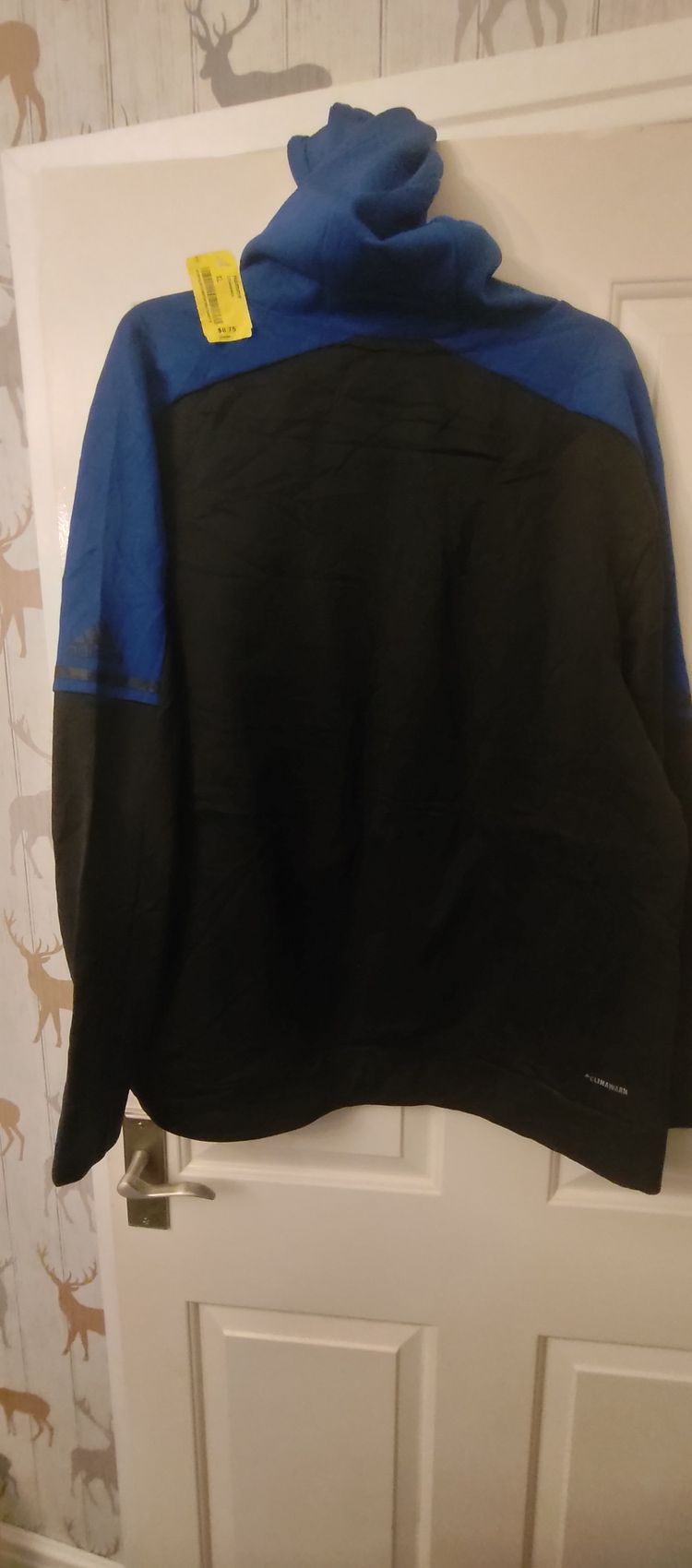 XL Black And Blue Hooded Sweatshirt With Carabins Football Text imagen 2