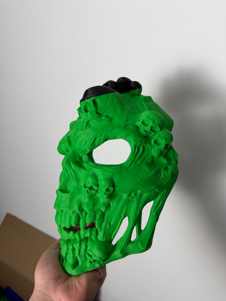 Maska Czaszka Skull Zielona Halloween 2