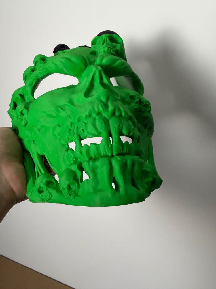 Maska Czaszka Skull Zielona Halloween 9