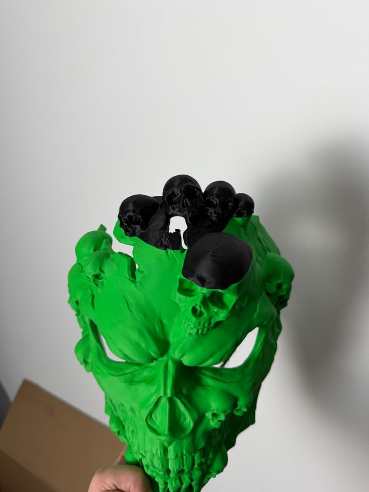 Maska Czaszka Skull Zielona Halloween 3