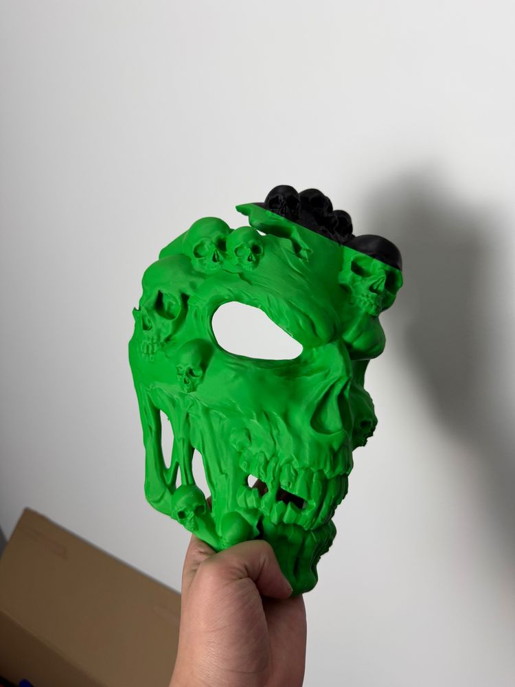 Maska Czaszka Skull Zielona Halloween 4