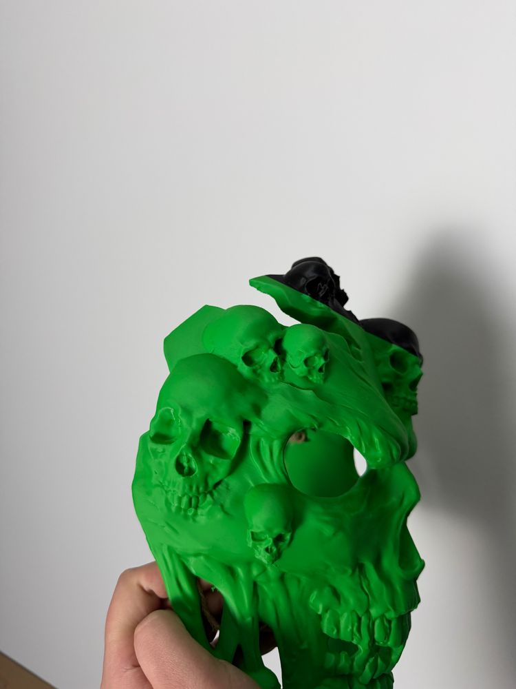 Maska Czaszka Skull Zielona Halloween 5