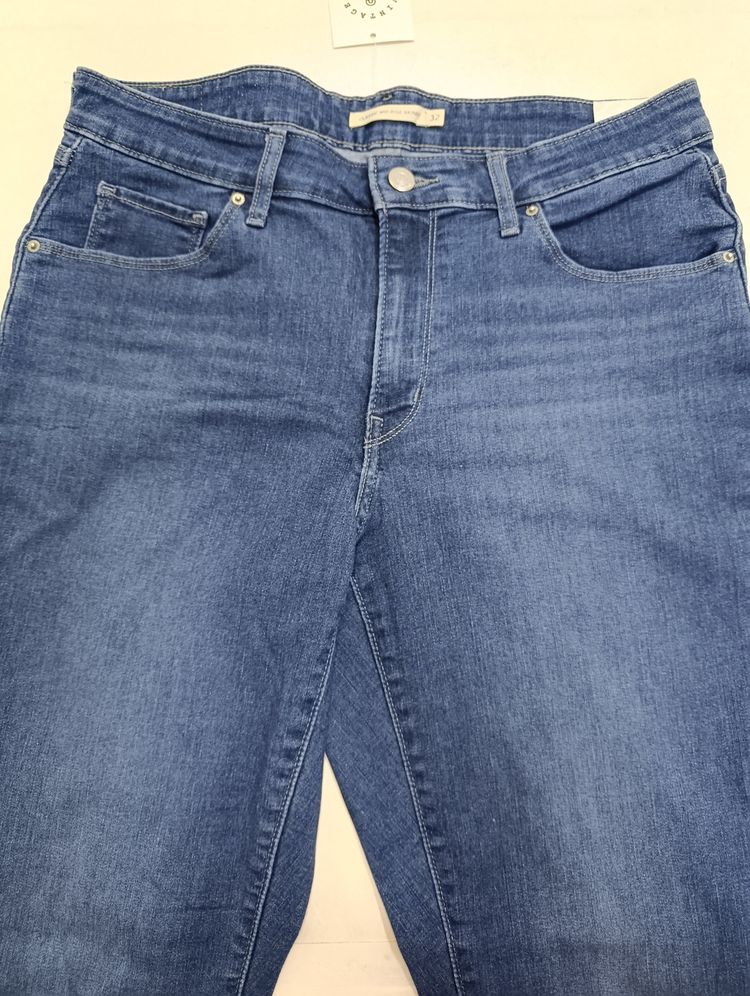 Levi's Classic mid rise skinny donna W32 L30 levis vintage jeans usato 6