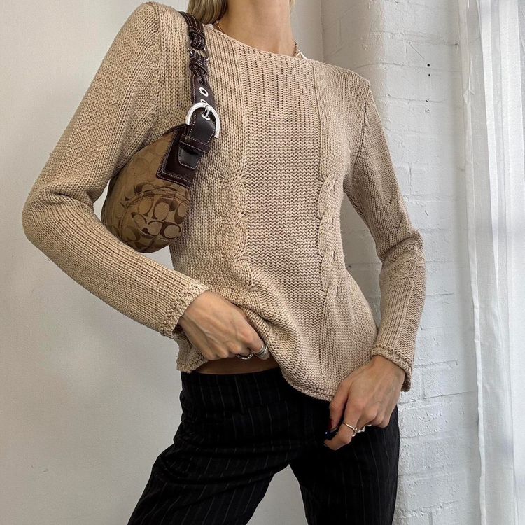 Beige Knitted Sweater