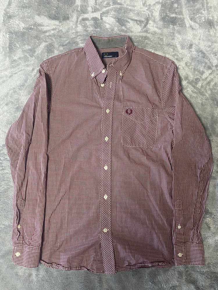 Fred Perry Men'S Checkered Button-Up Shirt