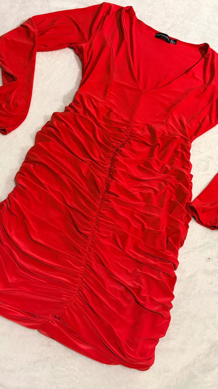 Other Red Ruched Dress product image