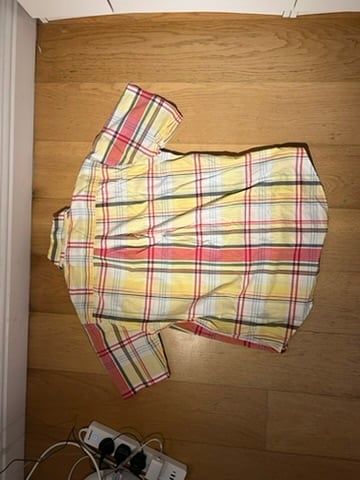 Tommy Hilfiger Yellow & Red Check Men's Shirt Large Cotton image 5