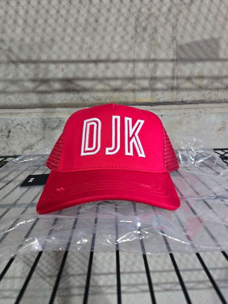 B129 DJK Red Outline Logo Brand New