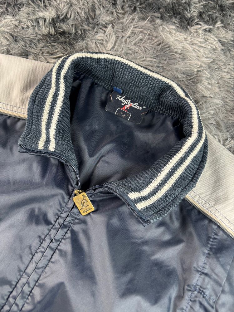Australian by L’Alpina Vintage Bomber Jacket Made in Italy Blu M obraz 2