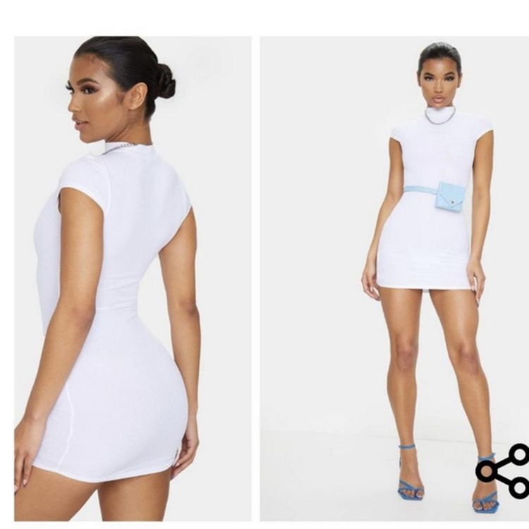 White PLT Mini Dress imagen 1
