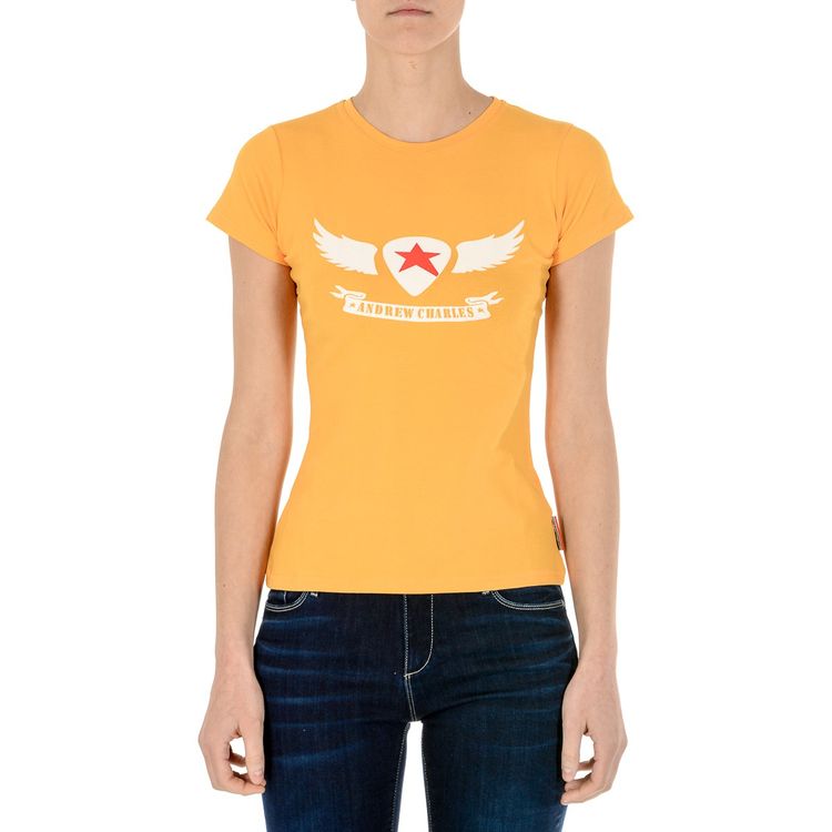 Orange Graphic T-Shirt TS501 03 1002 TARANA YELLOW 001