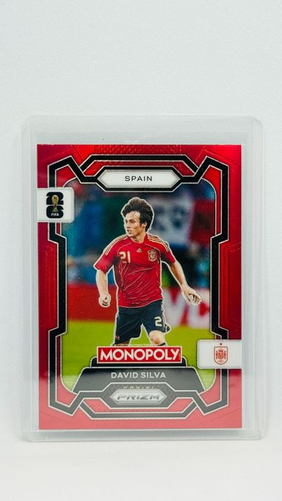 David Silva - España - Red Prizm - Monopoly Panini Prizm FIFA World Cup 2026