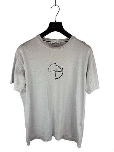 T-shirt grigia con stampa Stone Island - Taglia XXL
