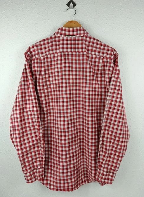 Lacoste/ Red And White Checkered Button-Up Shirt 2