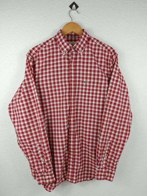 Lacoste Lacoste/ Red And White Checkered Button-Up Shirt product image