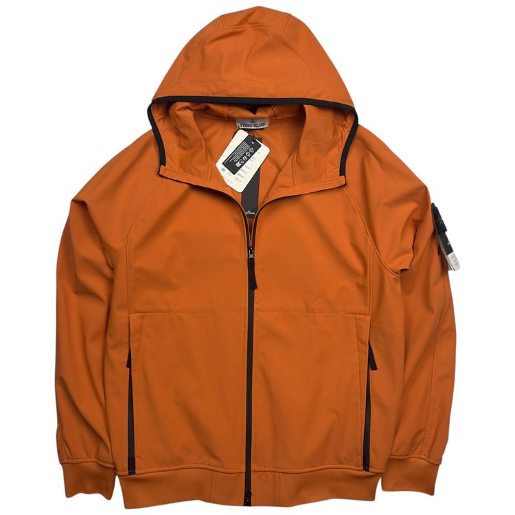S/S 23 Stone Island Light Soft Shell-R Jacket with e-dye Technology - Orange