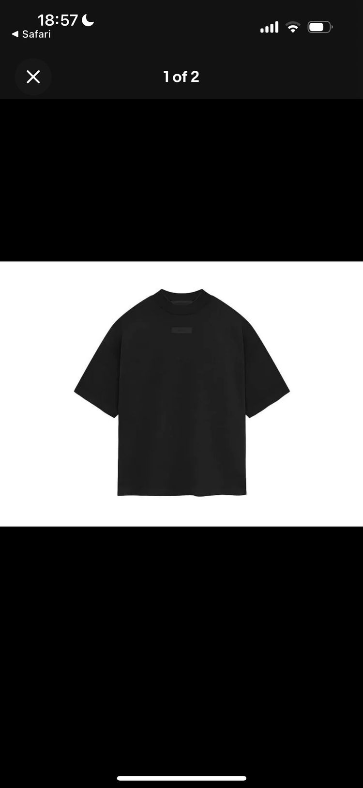 ESSENTIALS T SHIRT JET BLACK