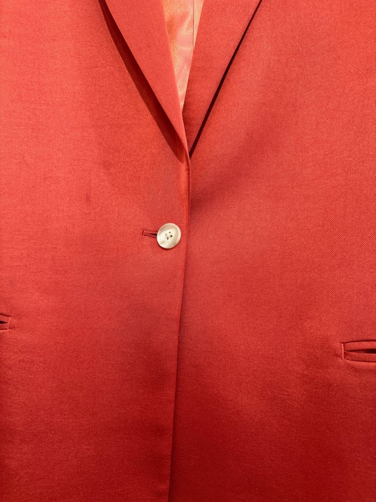 Reiss button up blazer/ jacket. Rust/ orange. UK8 image 2