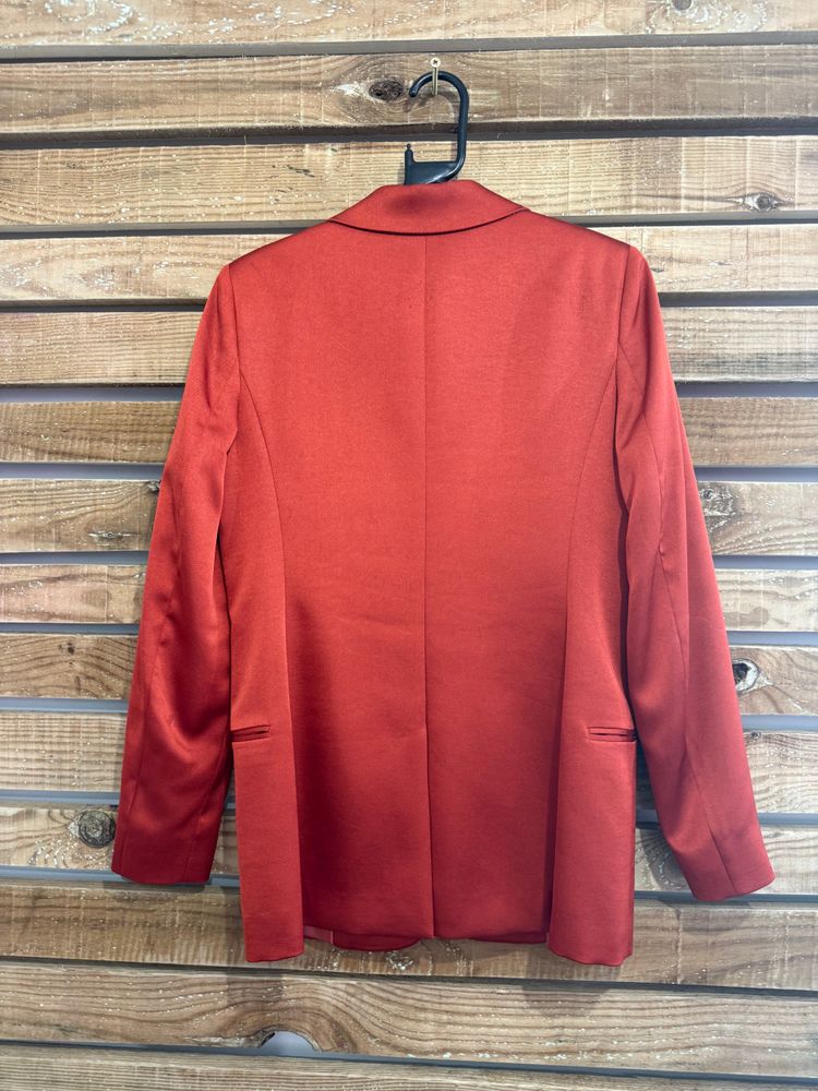 Reiss button up blazer/ jacket. Rust/ orange. UK8 image 6