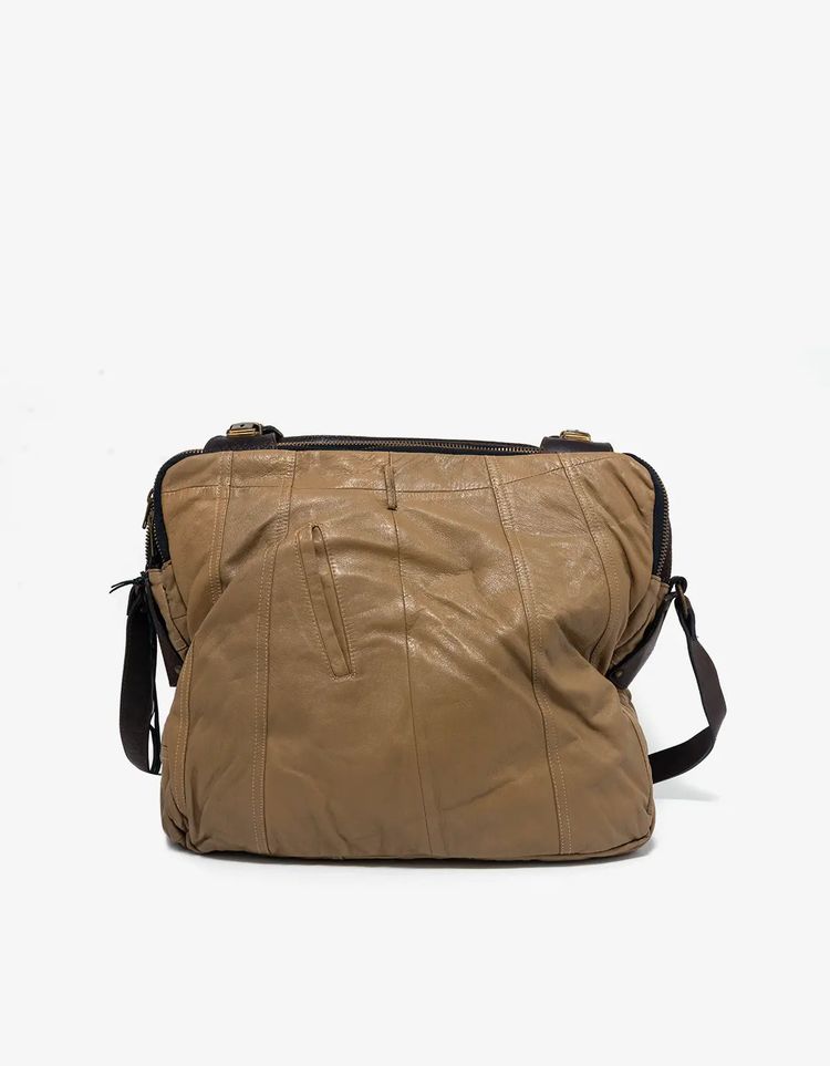 Collection PRIVÉE? Handcrafted Lambskin & Calfskin Leather Messenger Bag image 1