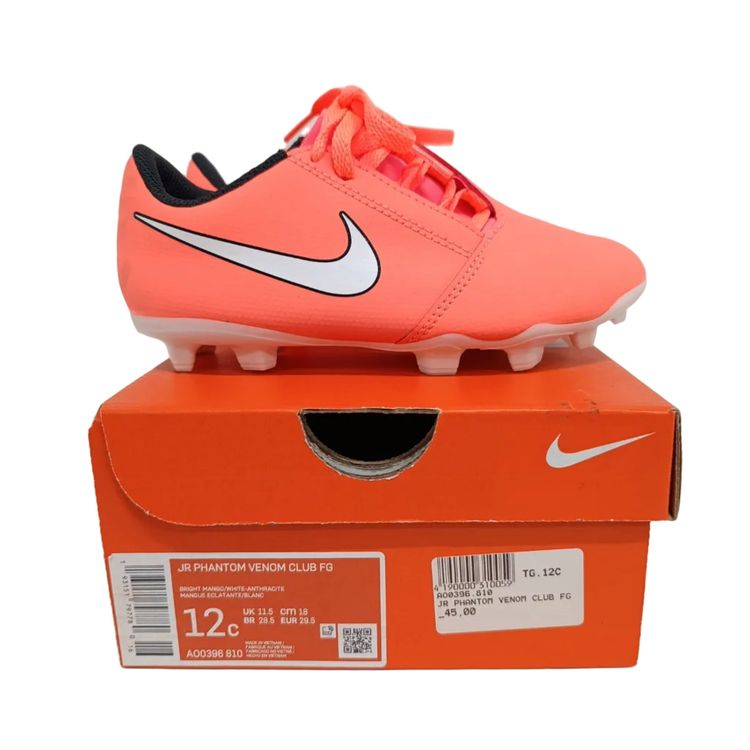 Nike phantom venom club fg scarpe calcio nuove Eur 29.5 US 12c UK 11.5 bambino