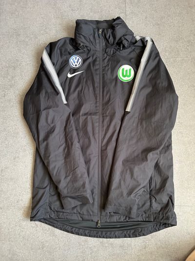 Nike Black Sports Jacket With Volkswagen And Wolfsburg Logos
