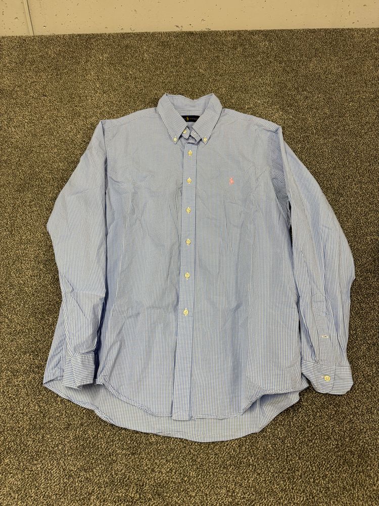 Ralph Lauren Blue Checkered Button-Up Shirt