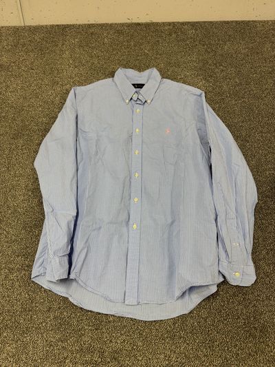 Ralph Lauren Blue Checkered Button-Up Shirt