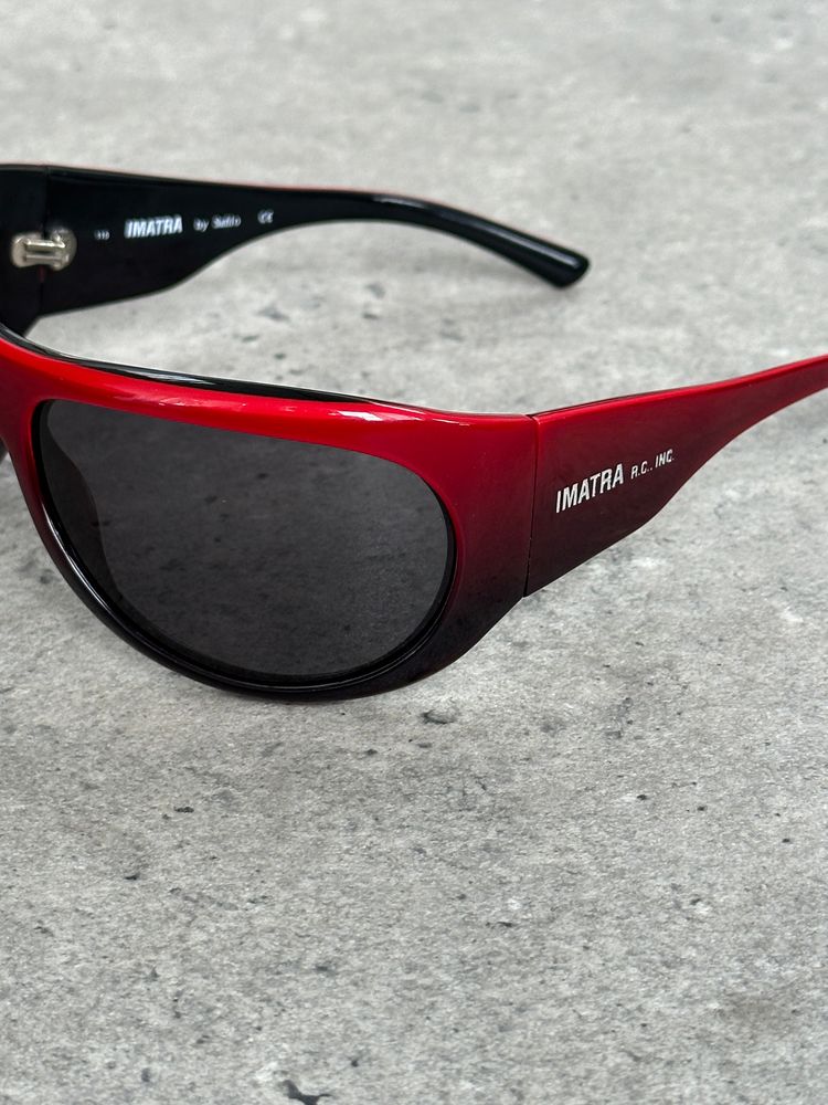 Vintage 2000s Shield Wrap Logo Sunglasses image 5