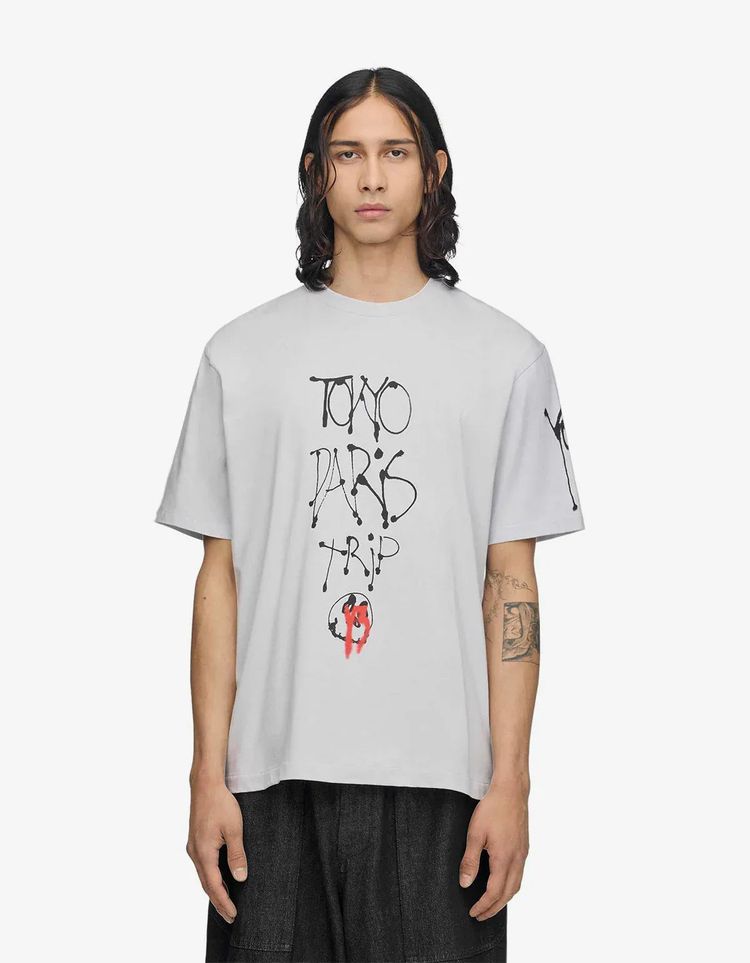 Y-3 Grey Chito City Graphic T-Shirt image 7