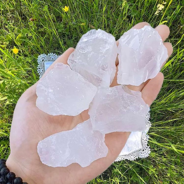 Raw Rose Quartz Stones image 1