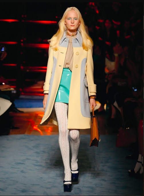 Lanabu Vintage Miu Miu SS2014 mint green vinyl mini skirt 42 IT product image
