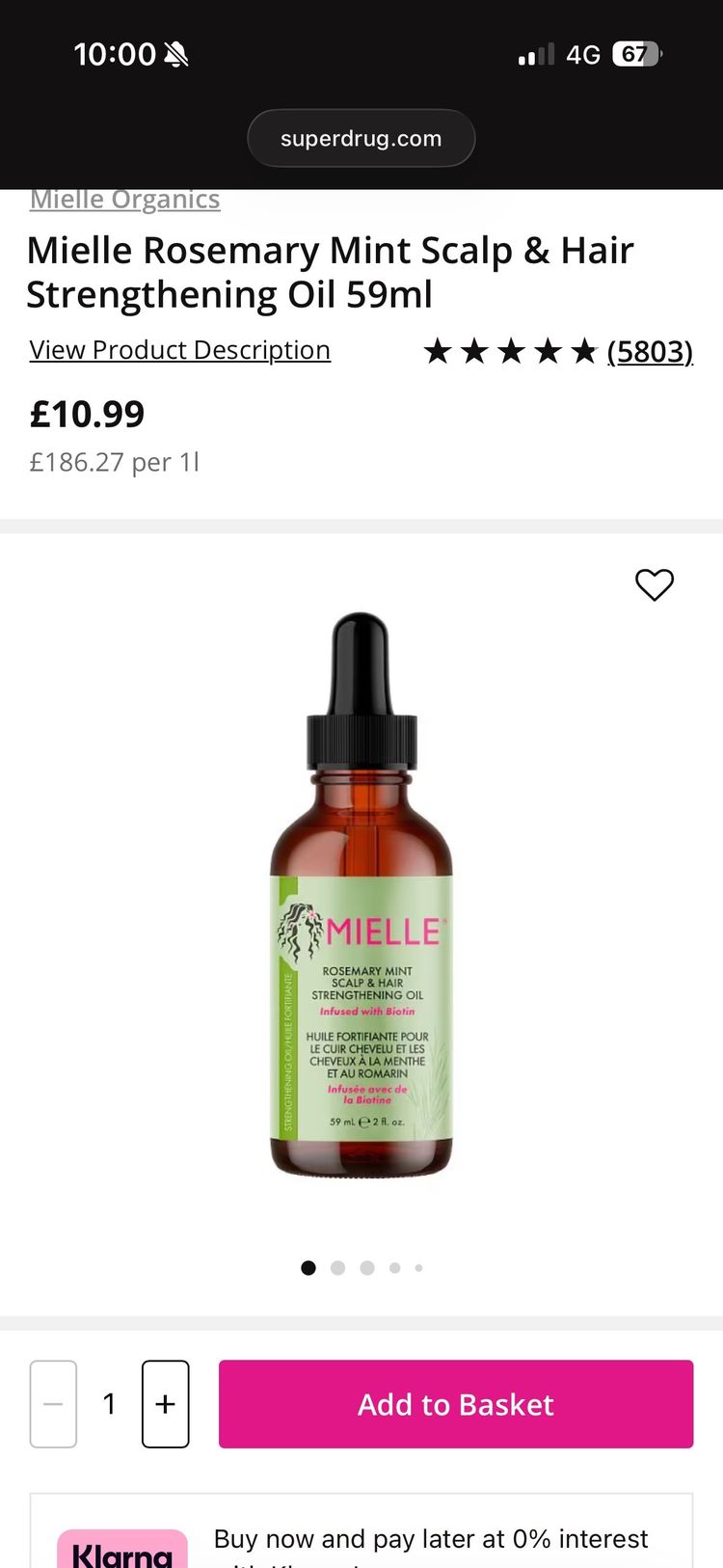 Other Mielle Rosemary Mint Scalp & Hair Strengthening Oil 59Ml product image